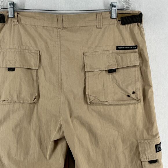 ABERCROMBIE & FITCH Shorts Mens L Paratroops 11" Cargo Military Cotton Nylon - Picture 6 of 15